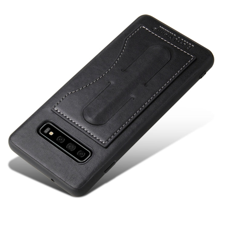 Fierre Shann Full Coverage Protective Leather Case for Galaxy S10+,  with Holder & Card Slot