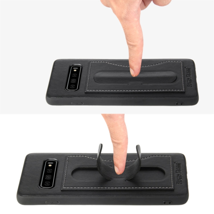 Fierre Shann Full Coverage Protective Leather Case for Galaxy S10+,  with Holder & Card Slot