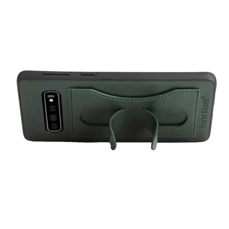 Fierre Shann Full Coverage Protective Leather Case for Galaxy S10+,  with Holder & Card Slot