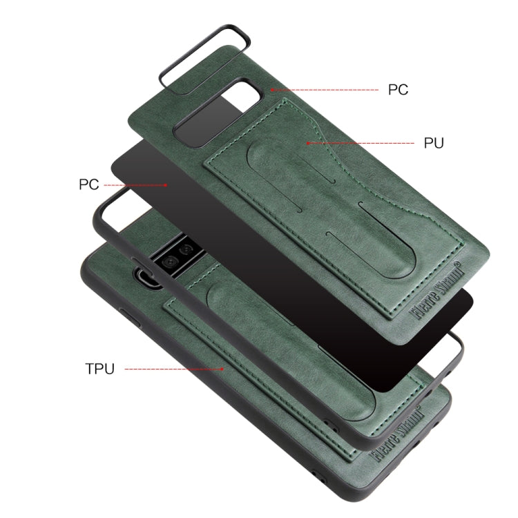 Fierre Shann Full Coverage Protective Leather Case for Galaxy S10+,  with Holder & Card Slot