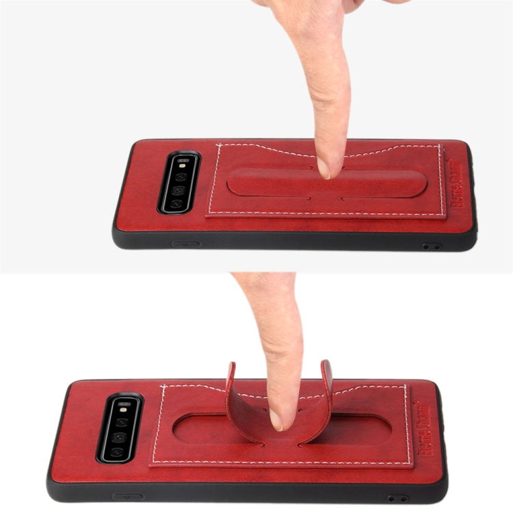 Fierre Shann Full Coverage Protective Leather Case for Galaxy S10+,  with Holder & Card Slot