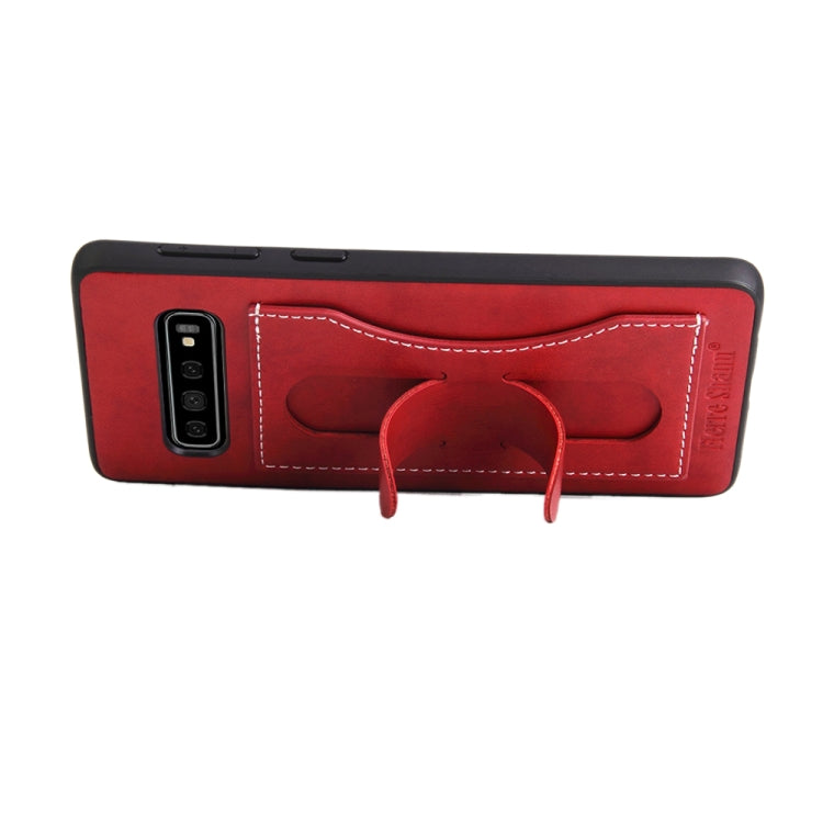 Fierre Shann Full Coverage Protective Leather Case for Galaxy S10+,  with Holder & Card Slot