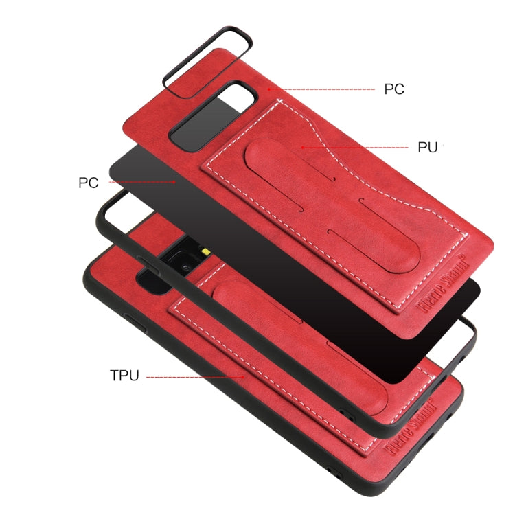 Fierre Shann Full Coverage Protective Leather Case for Galaxy S10+,  with Holder & Card Slot