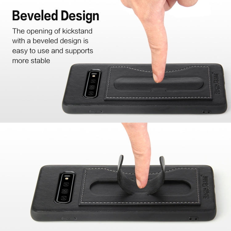 For Galaxy S10e Fierre Shann Full Coverage Protective Leather Case with Holder & Card Slot