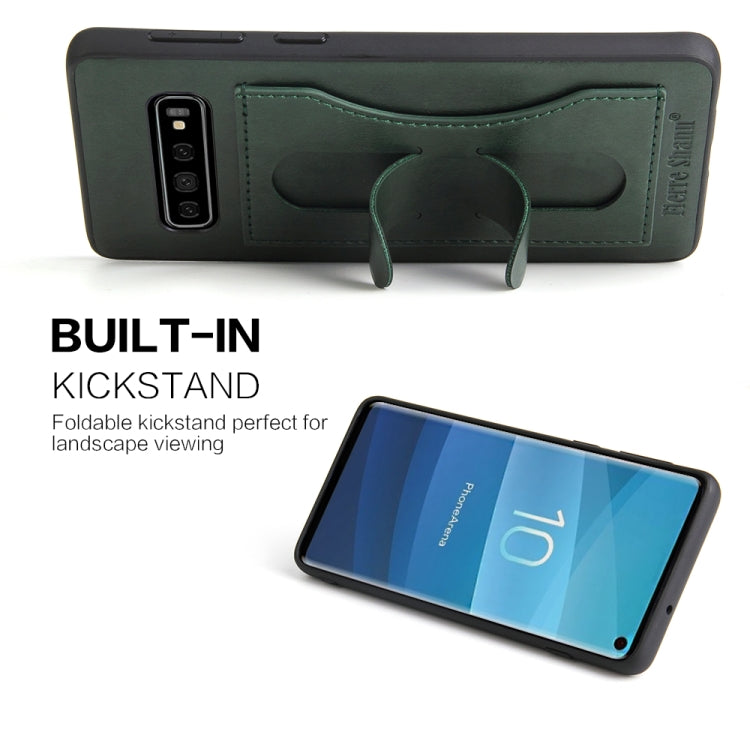 For Galaxy S10e Fierre Shann Full Coverage Protective Leather Case with Holder & Card Slot