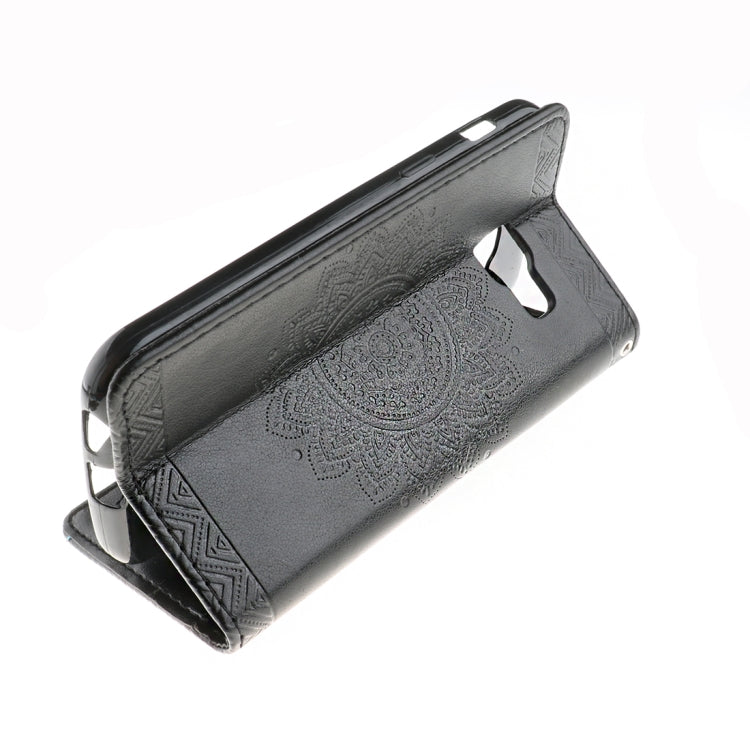 For Galaxy A3 (2017) Embossment Mandala Pattern Horizontal Flip Leather Case with Holder & Card Slots & Wallet & Lanyard