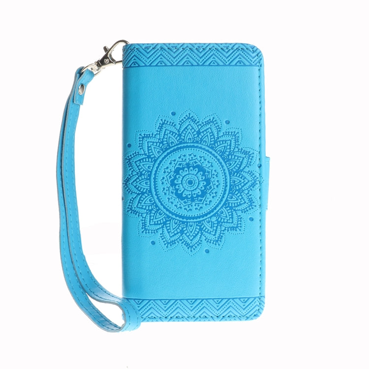 For Galaxy A3 (2017) Embossment Mandala Pattern Horizontal Flip Leather Case with Holder & Card Slots & Wallet & Lanyard