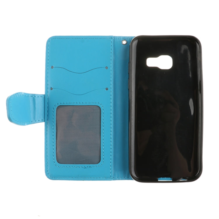 For Galaxy A3 (2017) Embossment Mandala Pattern Horizontal Flip Leather Case with Holder & Card Slots & Wallet & Lanyard