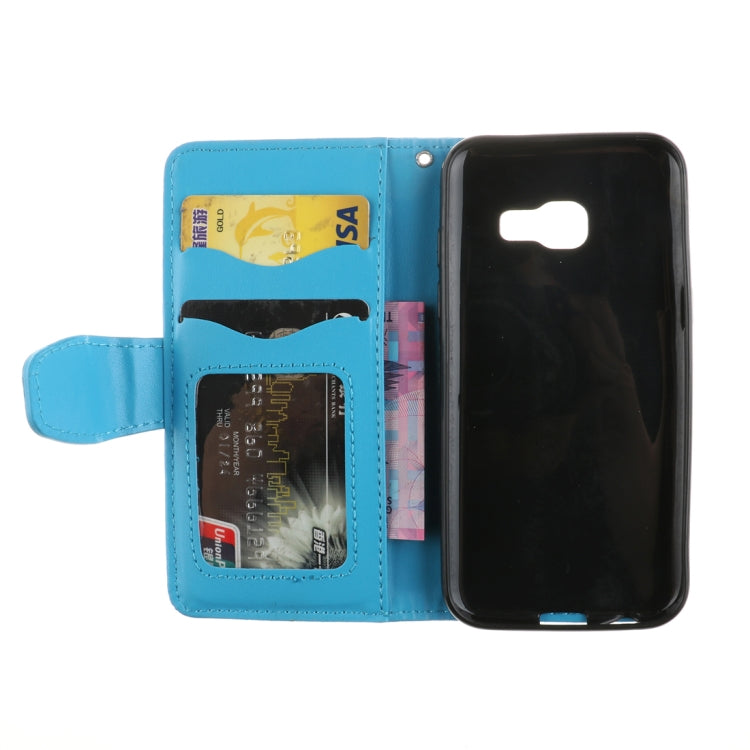 For Galaxy A3 (2017) Embossment Mandala Pattern Horizontal Flip Leather Case with Holder & Card Slots & Wallet & Lanyard
