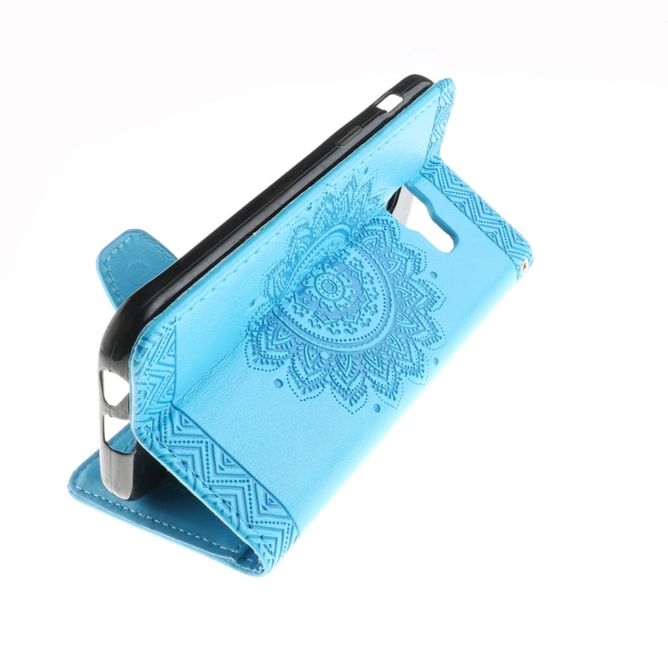 For Galaxy A3 (2017) Embossment Mandala Pattern Horizontal Flip Leather Case with Holder & Card Slots & Wallet & Lanyard
