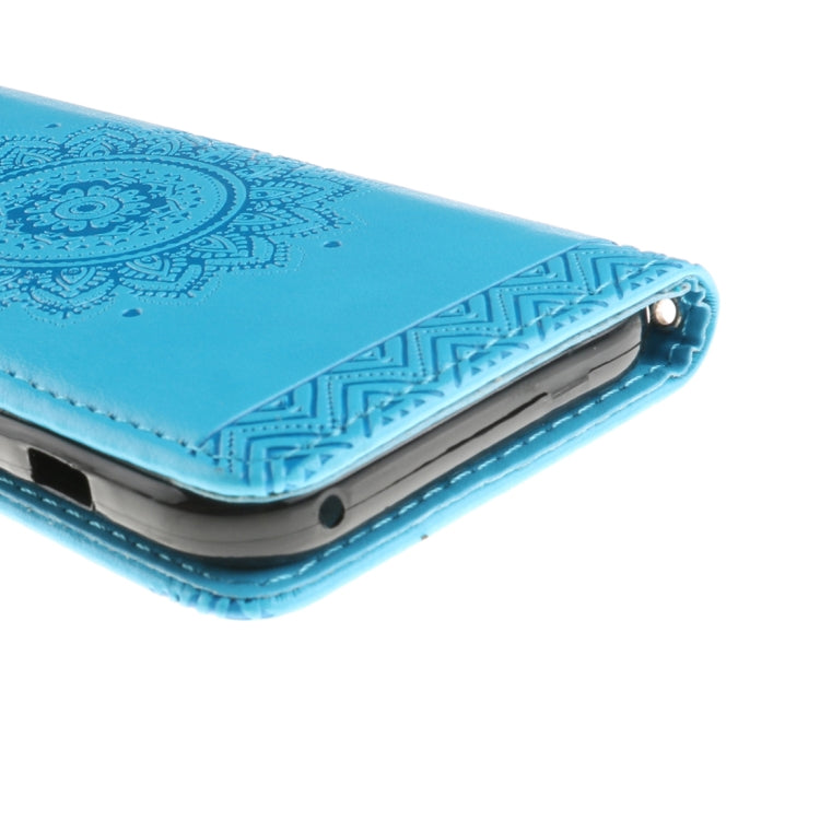 For Galaxy A3 (2017) Embossment Mandala Pattern Horizontal Flip Leather Case with Holder & Card Slots & Wallet & Lanyard
