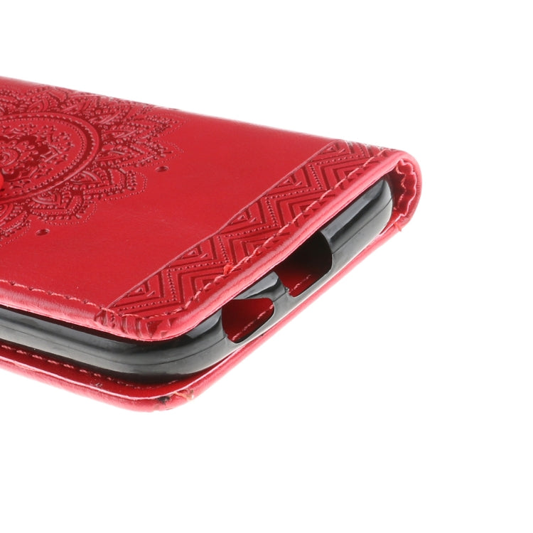 For Galaxy A3 (2017) Embossment Mandala Pattern Horizontal Flip Leather Case with Holder & Card Slots & Wallet & Lanyard