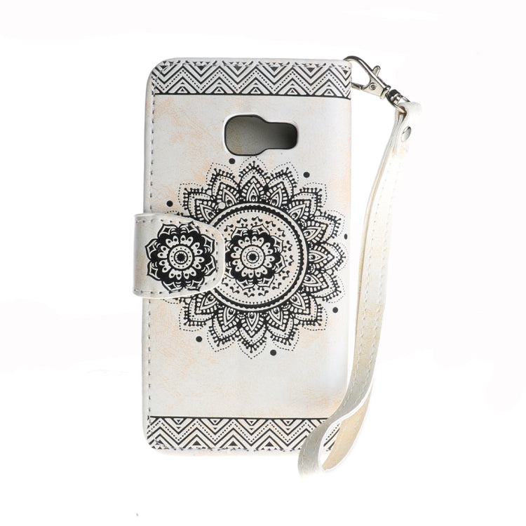 For Galaxy A3 (2017) Embossment Mandala Pattern Horizontal Flip Leather Case with Holder & Card Slots & Wallet & Lanyard
