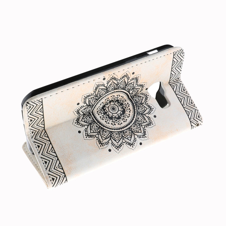 For Galaxy A3 (2017) Embossment Mandala Pattern Horizontal Flip Leather Case with Holder & Card Slots & Wallet & Lanyard