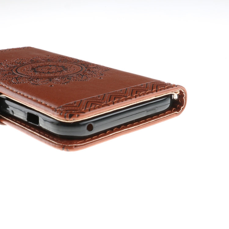 For Galaxy A3 (2017) Embossment Mandala Pattern Horizontal Flip Leather Case with Holder & Card Slots & Wallet & Lanyard