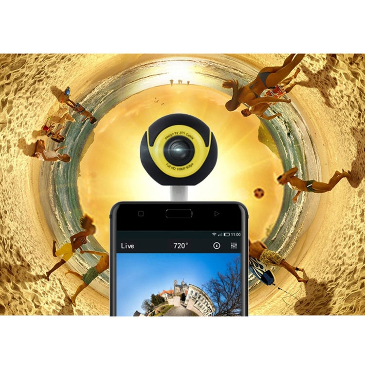 T3 720 Degree 2048*1024 Pixel Panoramic VR Camera Dual Spherical Fisheye Lens with Micro USB Plug & Micro USB Adapter, For Samsung, Huawei, Xiaomi, Meizu etc. And Other Android Smartphones