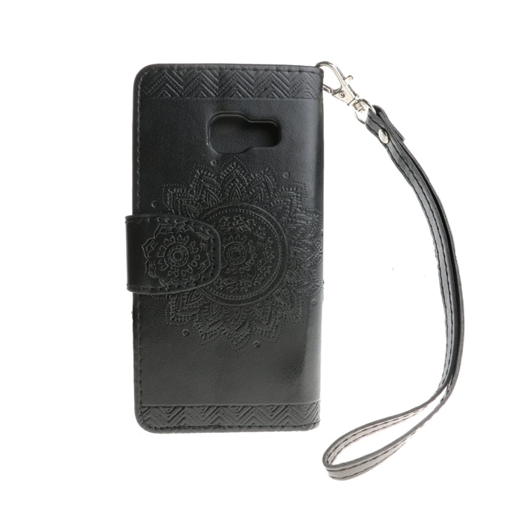 For Galaxy A5 (2017) Embossment Mandala Pattern Horizontal Flip Leather Case with Holder & Card Slots & Wallet & Lanyard