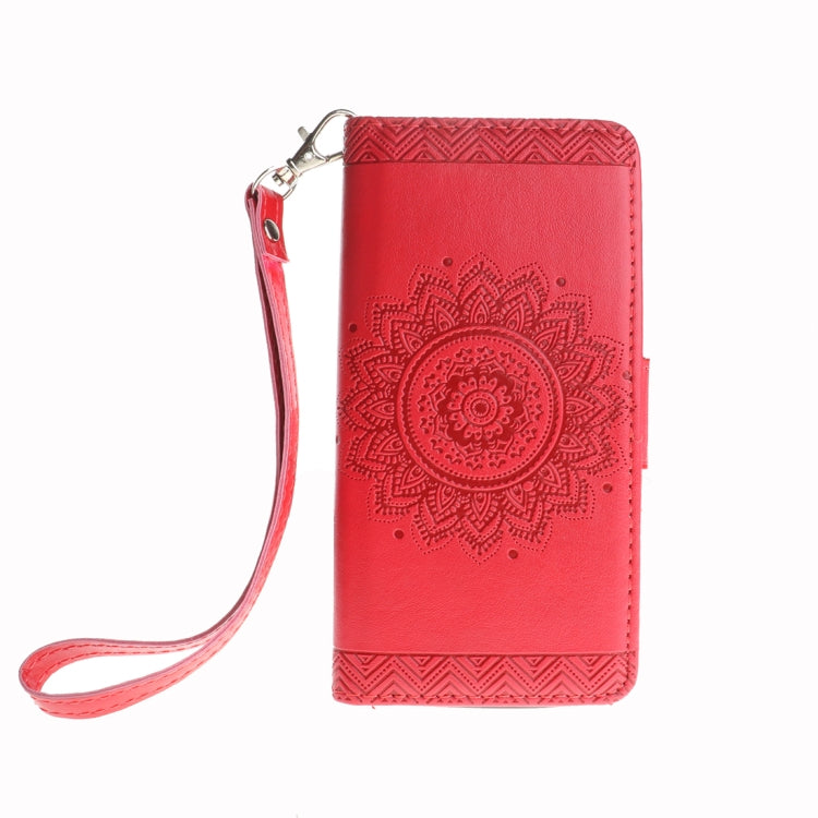 For Galaxy A5 (2017) Embossment Mandala Pattern Horizontal Flip Leather Case with Holder & Card Slots & Wallet & Lanyard