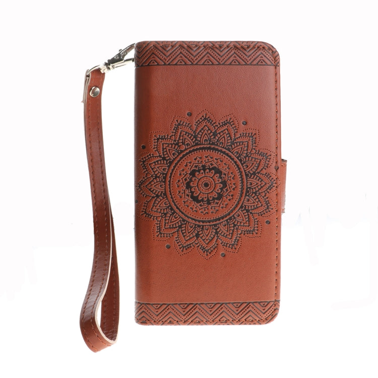 For Galaxy A5 (2017) Embossment Mandala Pattern Horizontal Flip Leather Case with Holder & Card Slots & Wallet & Lanyard