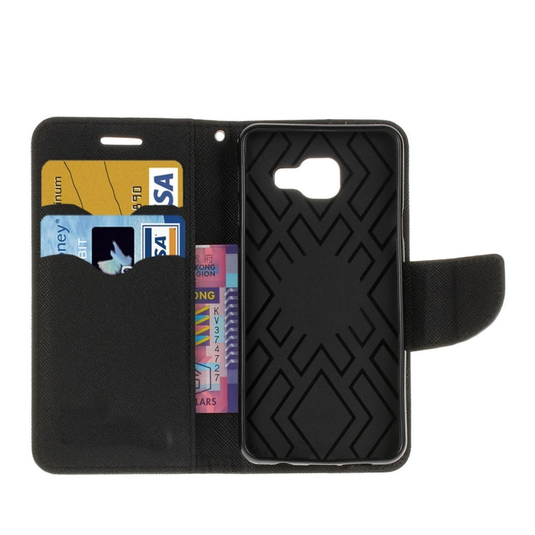 For Galaxy J5 Prime Cross Texture Leather Case with Card Slots & Holder & Wallet