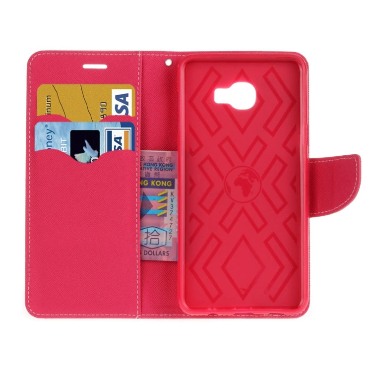For Galaxy C7 Pro Cross Texture Leather Case with Card Slots & Holder & Wallet