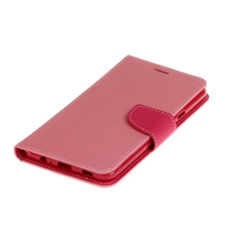 For Galaxy C7 Pro Cross Texture Leather Case with Card Slots & Holder & Wallet
