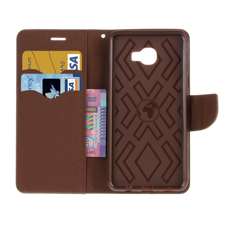 For Galaxy C7 Pro Cross Texture Leather Case with Card Slots & Holder & Wallet