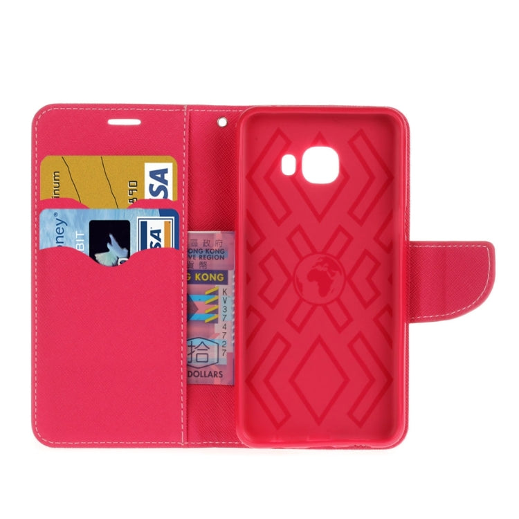 For Galaxy C5 Pro Cross Texture Leather Case with Card Slots & Holder & Wallet