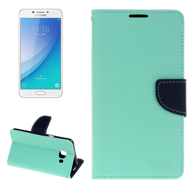 For Galaxy C5 Pro Cross Texture Leather Case with Card Slots & Holder & Wallet