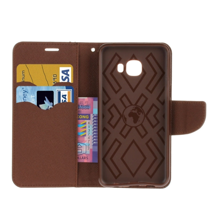 For Galaxy C5 Pro Cross Texture Leather Case with Card Slots & Holder & Wallet