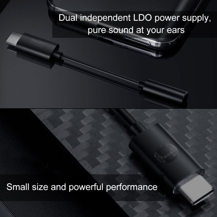 MEIZU 3.5mm  Female to USB-C / Type-C Male HIFI Decoding Headphone Amplifier(Black)