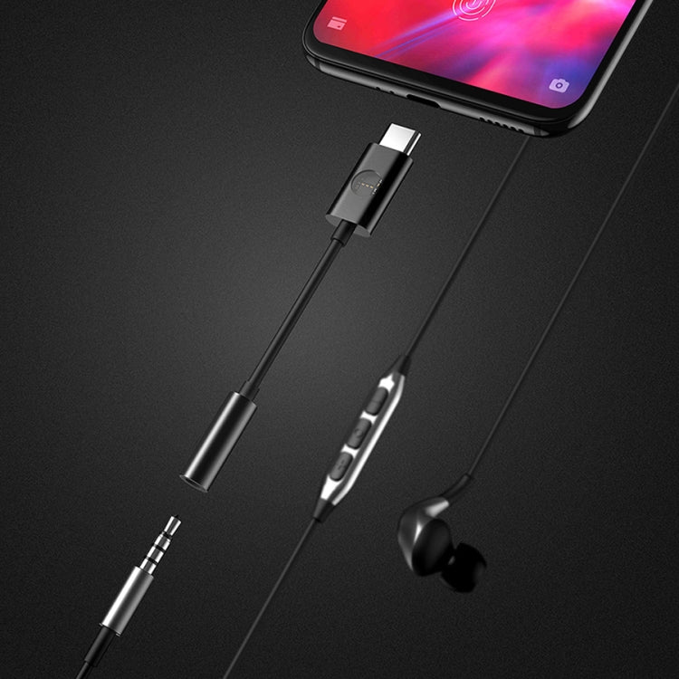 MEIZU 3.5mm  Female to USB-C / Type-C Male HIFI Decoding Headphone Amplifier(Black)