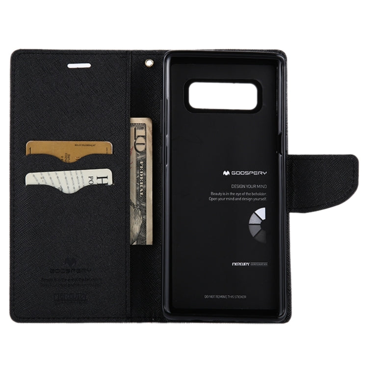 GOOSPERY FANCY DIARY for Galaxy Note 8 Cross Texture Horizontal Flip Leather Case with Card Slots & Wallet & Holder