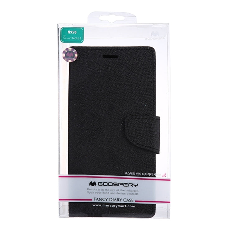 GOOSPERY FANCY DIARY for Galaxy Note 8 Cross Texture Horizontal Flip Leather Case with Card Slots & Wallet & Holder