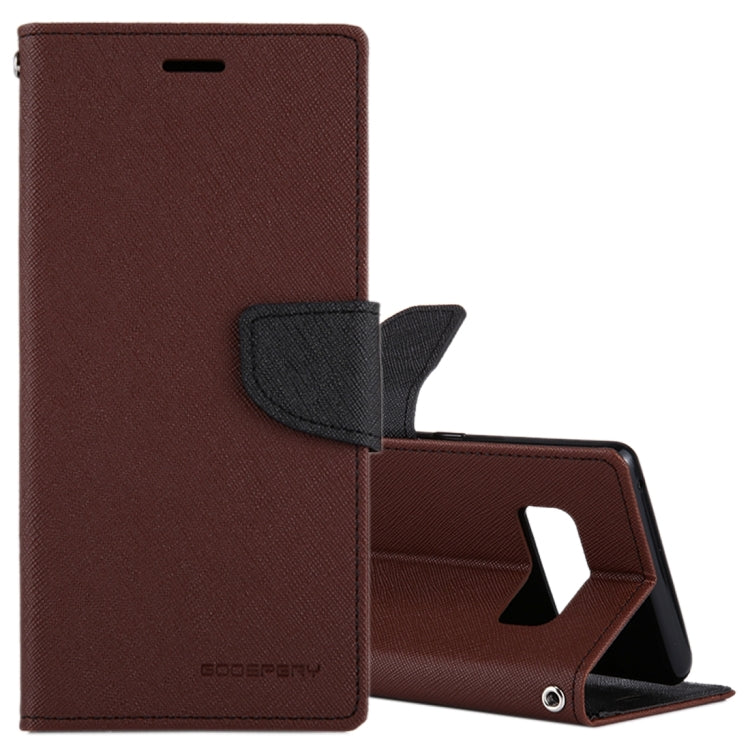 GOOSPERY FANCY DIARY for Galaxy Note 8 Cross Texture Horizontal Flip Leather Case with Card Slots & Wallet & Holder