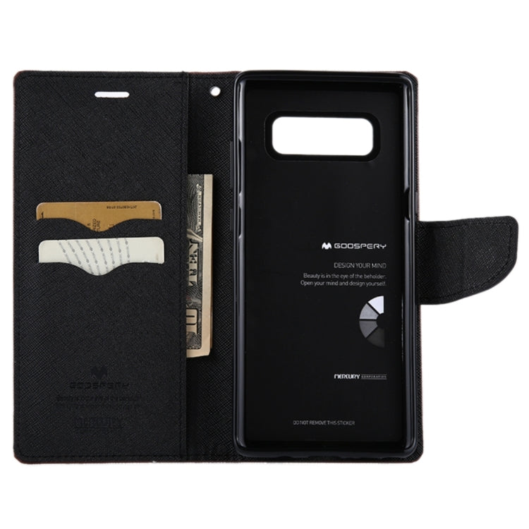 GOOSPERY FANCY DIARY for Galaxy Note 8 Cross Texture Horizontal Flip Leather Case with Card Slots & Wallet & Holder