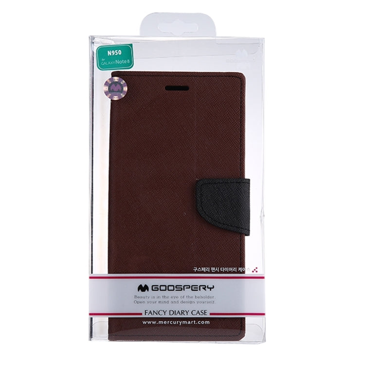 GOOSPERY FANCY DIARY for Galaxy Note 8 Cross Texture Horizontal Flip Leather Case with Card Slots & Wallet & Holder