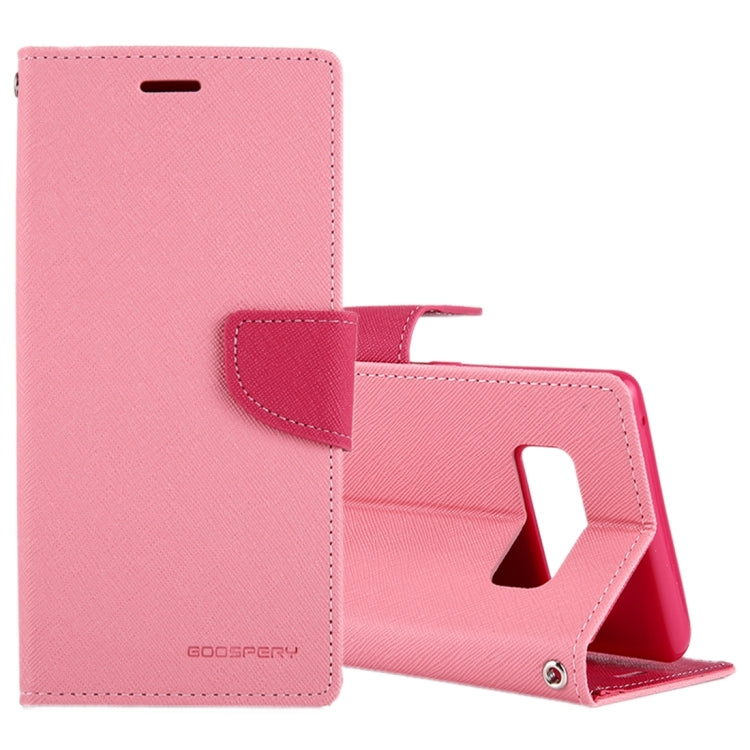 GOOSPERY FANCY DIARY for Galaxy Note 8 Cross Texture Horizontal Flip Leather Case with Card Slots & Wallet & Holder