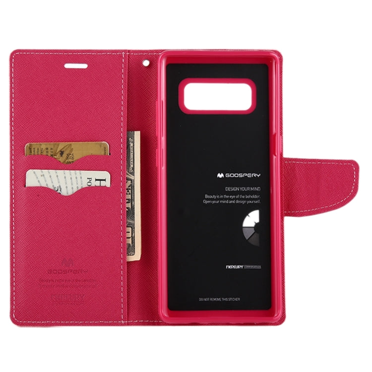 GOOSPERY FANCY DIARY for Galaxy Note 8 Cross Texture Horizontal Flip Leather Case with Card Slots & Wallet & Holder