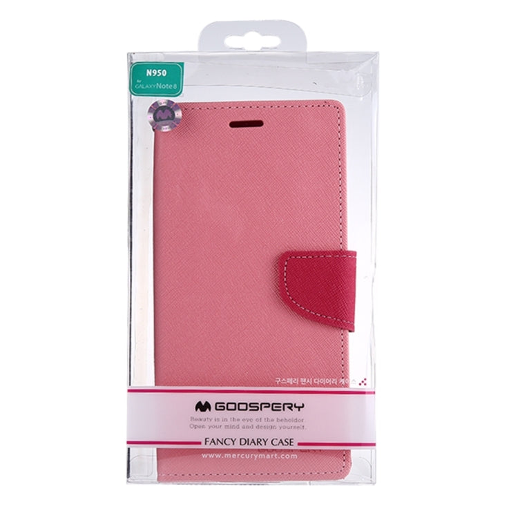 GOOSPERY FANCY DIARY for Galaxy Note 8 Cross Texture Horizontal Flip Leather Case with Card Slots & Wallet & Holder