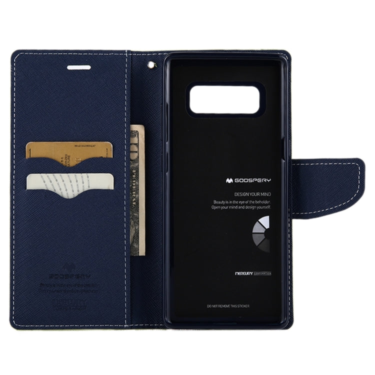 GOOSPERY FANCY DIARY for Galaxy Note 8 Cross Texture Horizontal Flip Leather Case with Card Slots & Wallet & Holder