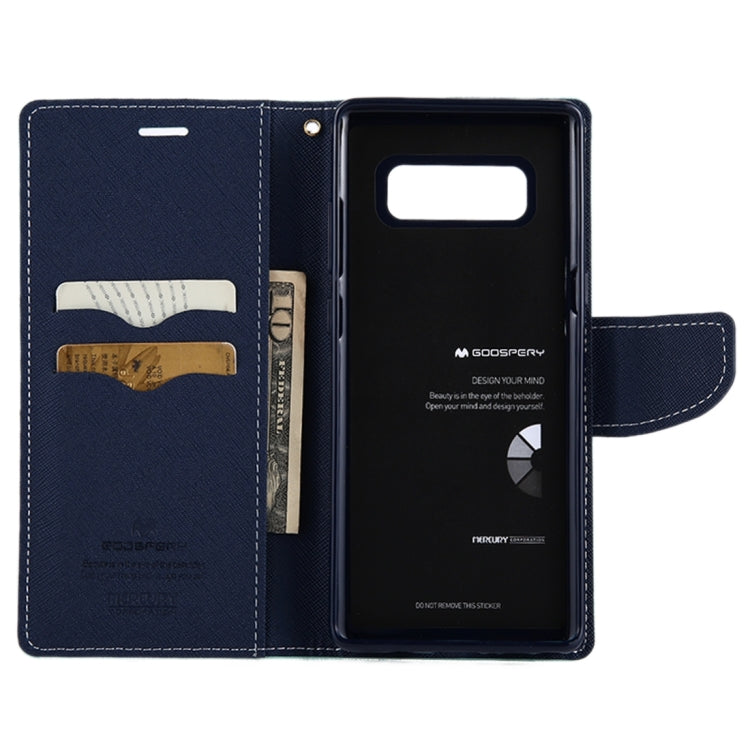 GOOSPERY FANCY DIARY for Galaxy Note 8 Cross Texture Horizontal Flip Leather Case with Card Slots & Wallet & Holder