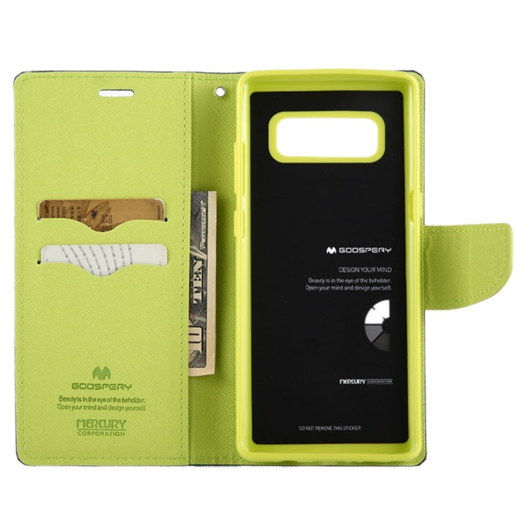 GOOSPERY FANCY DIARY for Galaxy Note 8 Cross Texture Horizontal Flip Leather Case with Card Slots & Wallet & Holder
