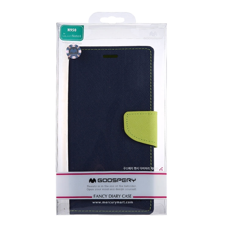 GOOSPERY FANCY DIARY for Galaxy Note 8 Cross Texture Horizontal Flip Leather Case with Card Slots & Wallet & Holder