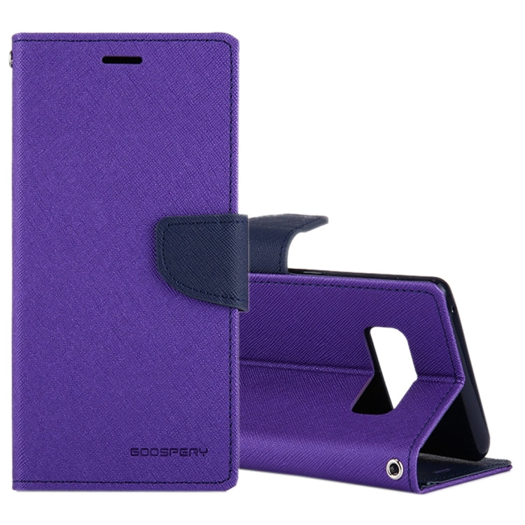 GOOSPERY FANCY DIARY for Galaxy Note 8 Cross Texture Horizontal Flip Leather Case with Card Slots & Wallet & Holder