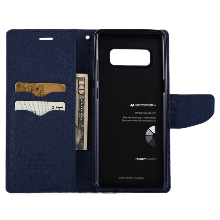 GOOSPERY FANCY DIARY for Galaxy Note 8 Cross Texture Horizontal Flip Leather Case with Card Slots & Wallet & Holder