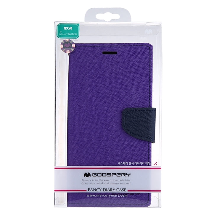 GOOSPERY FANCY DIARY for Galaxy Note 8 Cross Texture Horizontal Flip Leather Case with Card Slots & Wallet & Holder