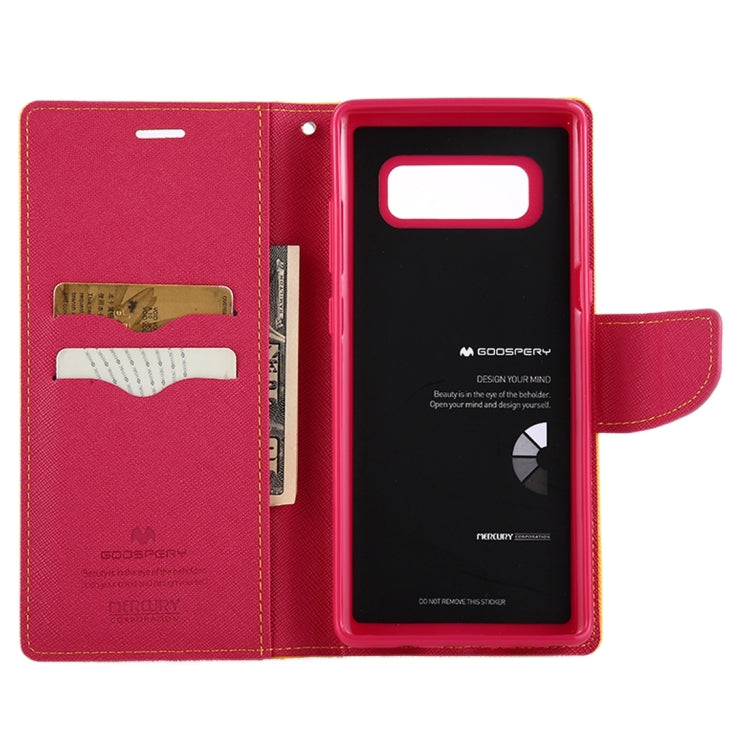 GOOSPERY FANCY DIARY for Galaxy Note 8 Cross Texture Horizontal Flip Leather Case with Card Slots & Wallet & Holder