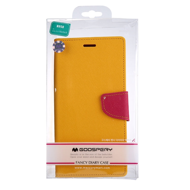 GOOSPERY FANCY DIARY for Galaxy Note 8 Cross Texture Horizontal Flip Leather Case with Card Slots & Wallet & Holder