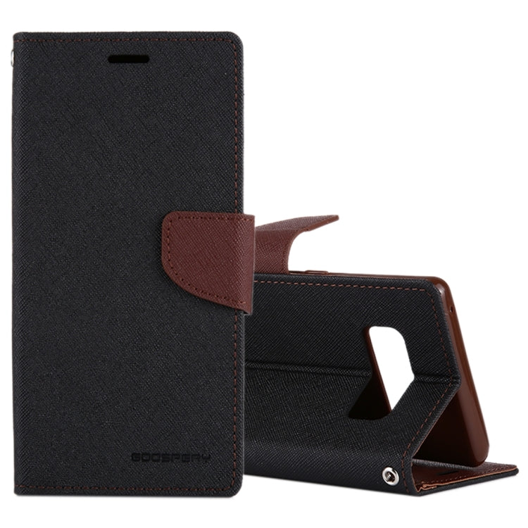GOOSPERY FANCY DIARY for Galaxy Note 8 Cross Texture Horizontal Flip Leather Case with Card Slots & Wallet & Holder